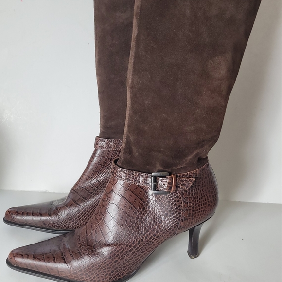 Franco Sarto Shoes - Franco Sarto brown leather boots size 71/2